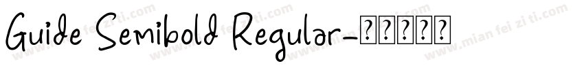 Guide Semibold Regular字体转换